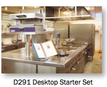 The Tarifold D291 perfectly displays chef's recipes at the point of production in busy commercial kitchens.