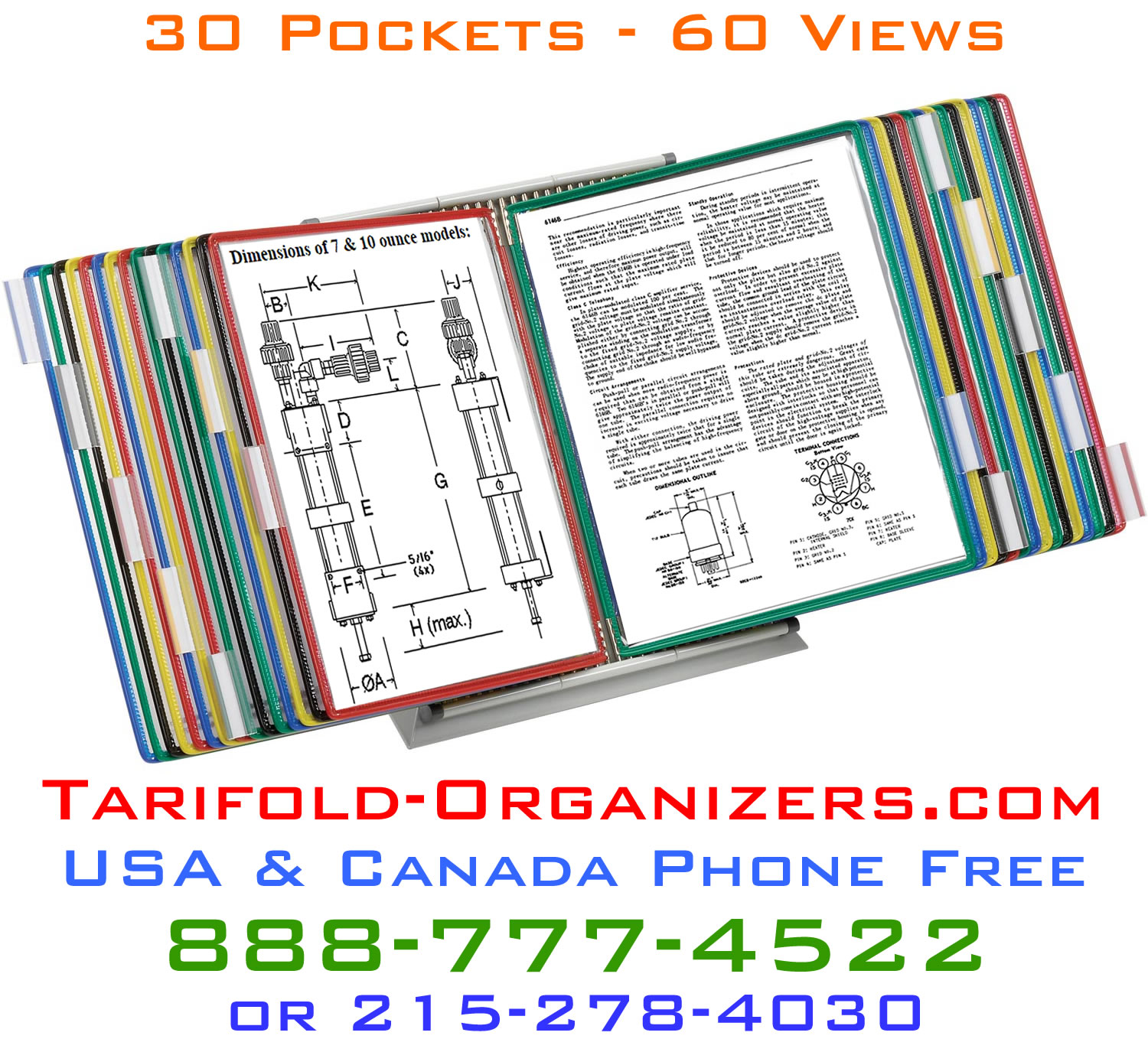 Tarifold Organizers D293 desktop organizer facilitates direct access to scores of data sheets for you immediate and ready reference requirements.