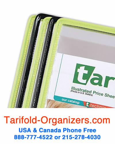 Tarifold organizers black and green pockets combination pack.