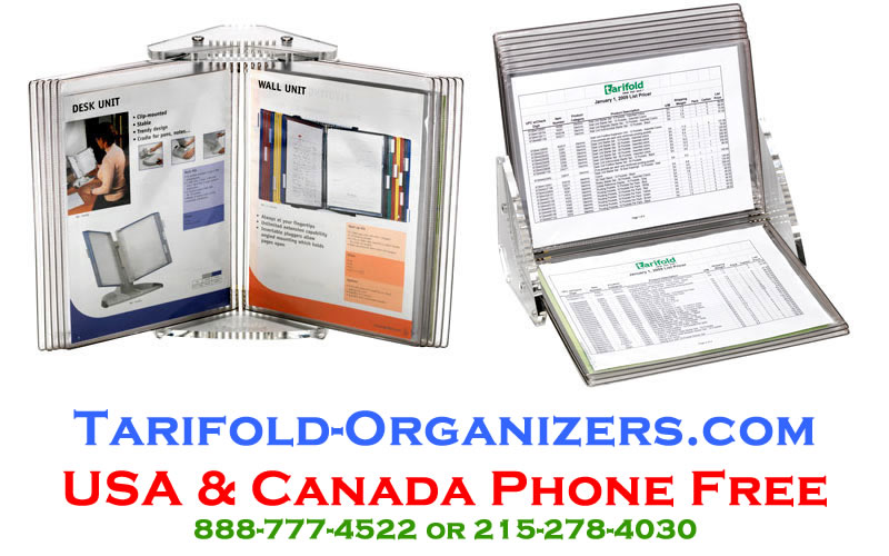 Tarifold Crysal Desk unit can be used in both portrait and landscape orientations to great effect.