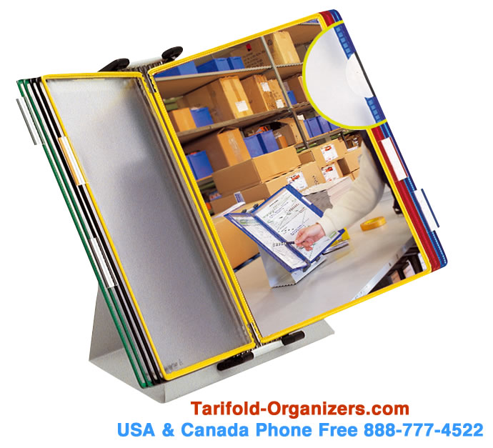 Tarifold desktop stands are in-stock and can ship out to you today in the USA and Canada. Call 888-777-4522 now.