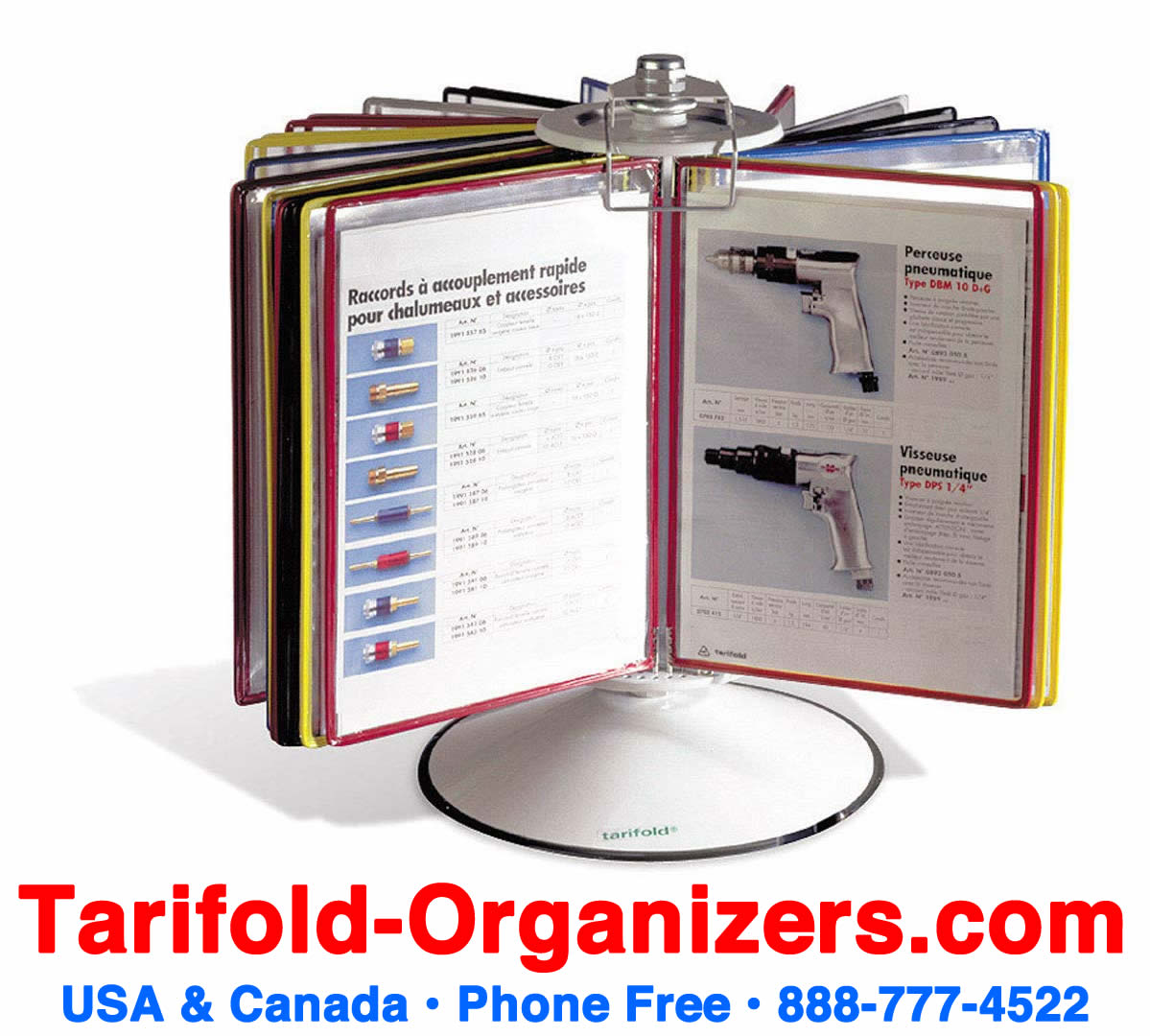 Tarifold Organizers - Smart Rotary Units for Office, Factory and Shows.