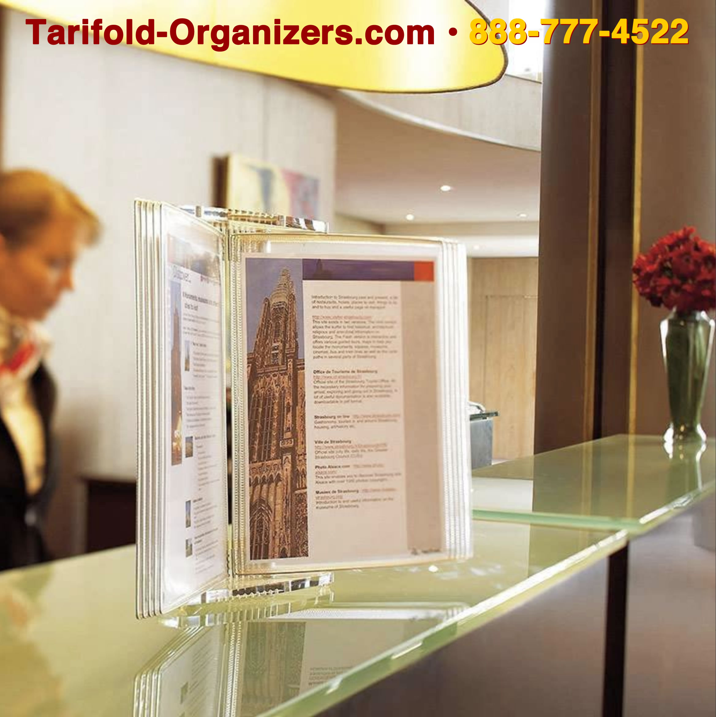 Tarifold Organizers Hotel Check In - Crystal Desk Unit